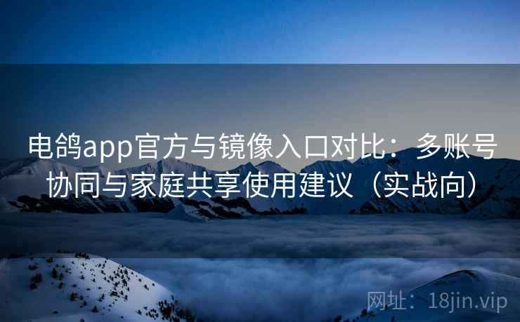 电鸽app官方与镜像入口对比：多账号协同与家庭共享使用建议（实战向）