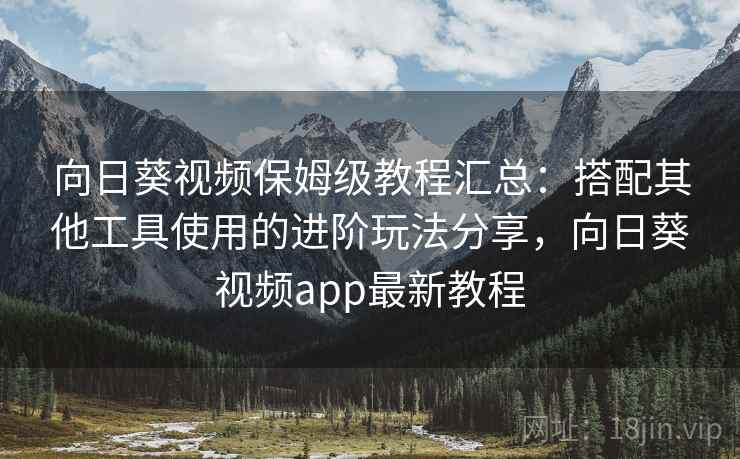 向日葵视频保姆级教程汇总：搭配其他工具使用的进阶玩法分享，向日葵视频app最新教程