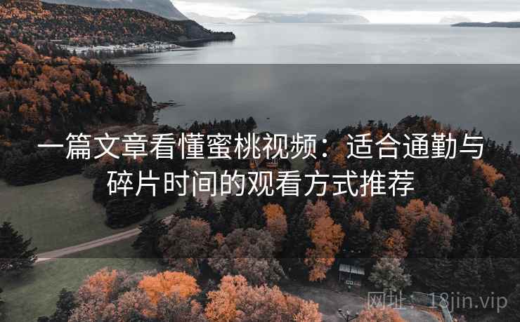 一篇文章看懂蜜桃视频：适合通勤与碎片时间的观看方式推荐