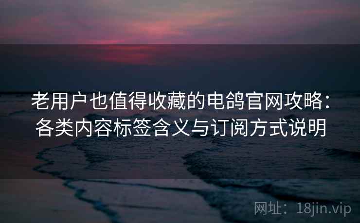 老用户也值得收藏的电鸽官网攻略：各类内容标签含义与订阅方式说明