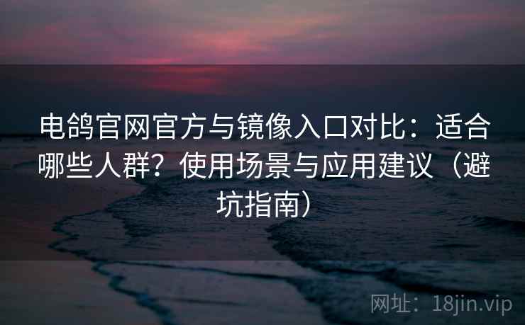 电鸽官网官方与镜像入口对比：适合哪些人群？使用场景与应用建议（避坑指南）