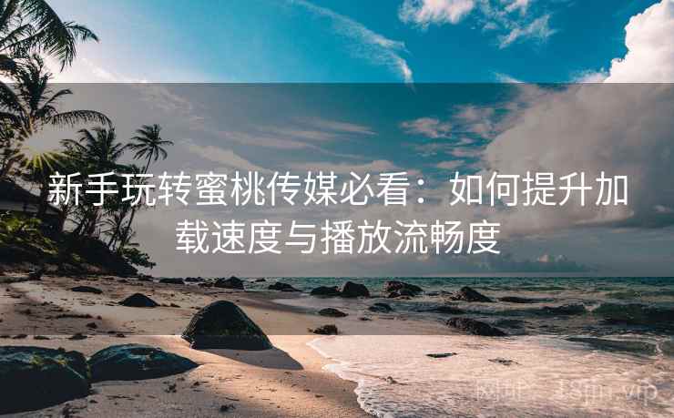 新手玩转蜜桃传媒必看：如何提升加载速度与播放流畅度