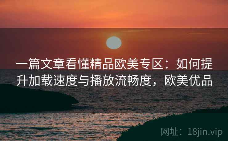 一篇文章看懂精品欧美专区：如何提升加载速度与播放流畅度，欧美优品