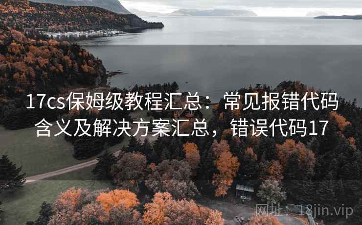 17cs保姆级教程汇总：常见报错代码含义及解决方案汇总，错误代码17