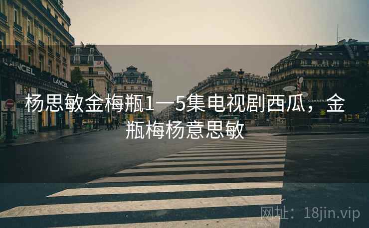 杨思敏金梅瓶1一5集电视剧西瓜，金瓶梅杨意思敏