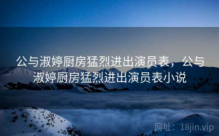 公与淑婷厨房猛烈进出演员表，公与淑婷厨房猛烈进出演员表小说
