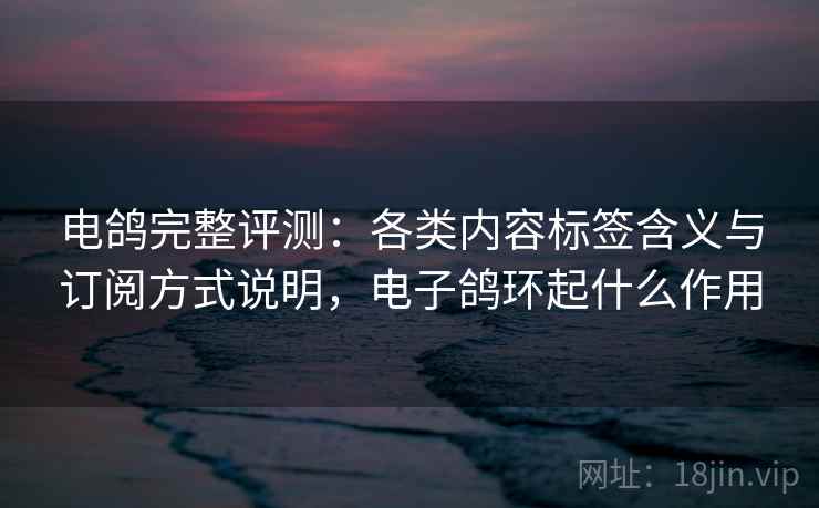 电鸽完整评测:各类内容标签含义与订阅方式说明,电子鸽环起什么作用 电鸽完整评测:各类内容标签含义与订阅方式说明,电子鸽环起什么作用